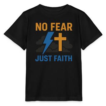 Don't be afraid, just baptized faith - Stanley/Stella MINI CREATOR Kids’ T-Shirt - black - Front - Mikhail (115cm)