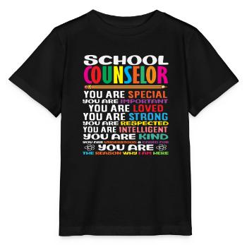 Schulberater Du Bist Besonders Geliebt - Stanley/Stella Kinder T-Shirt MINI CREATOR  - Schwarz - Vorne - Mikhail (115cm)