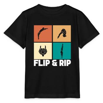 Diving diving board - Stanley/Stella MINI CREATOR Kids’ T-Shirt - black - Front - Mikhail (115cm)