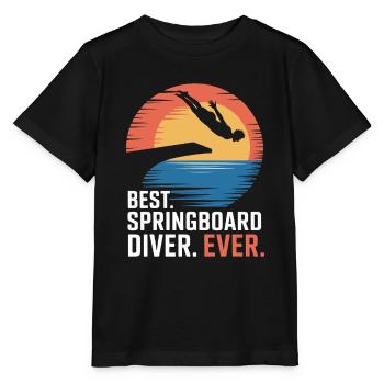 Kunstspringen Turmspringer Sprungbrett - Stanley/Stella Kinder T-Shirt MINI CREATOR  - Schwarz - Vorne - Mikhail (115cm)