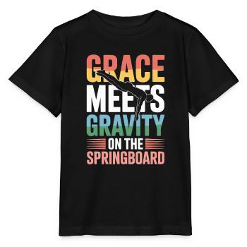 Diving diving board - Stanley/Stella MINI CREATOR Kids’ T-Shirt - black - Front - Mikhail (115cm)