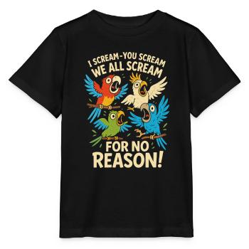 Ich schreie - Du schreist - Wir schreien alle ohne - Stanley/Stella Kinder T-Shirt MINI CREATOR  - Schwarz - Vorne - Mikhail (115cm)