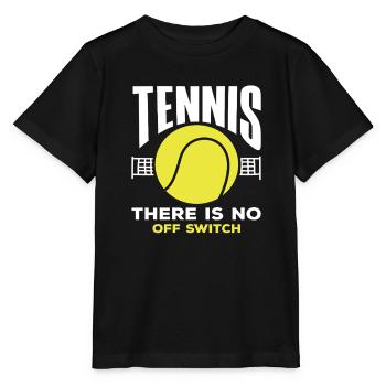 Tennis Player No Off Switch - Stanley/Stella MINI CREATOR Kids’ T-Shirt - black - Front - Mikhail (115cm)