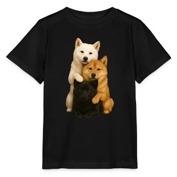 Dog Dogs Cute Dogs - Stanley/Stella MINI CREATOR Kids’ T-Shirt - black - Front - Mikhail (115cm)