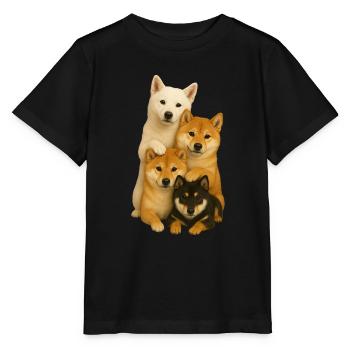 Dog Dogs Cute Dogs - Stanley/Stella MINI CREATOR Kids’ T-Shirt - black - Front - Mikhail (115cm)