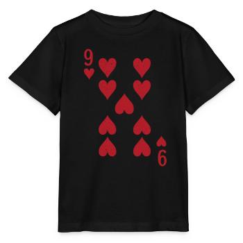 Cards Heart Nine Skat Poker Doppelkopf - Stanley/Stella MINI CREATOR Kids’ T-Shirt - black - Front - Mikhail (115cm)
