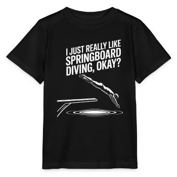 Kunstspringen Turmspringer Sprungbrett - Stanley/Stella Kinder T-Shirt MINI CREATOR  - Schwarz - Vorne - Mikhail (115cm)