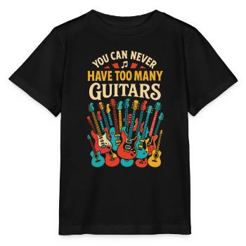 Man kann nie zu viele Gitarren haben - Stanley/Stella Kinder T-Shirt MINI CREATOR  - Schwarz - Vorne - Mikhail (115cm)