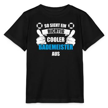 Bademeister Rettungsschwimmer Schwimmmeister - Stanley/Stella Kinder T-Shirt MINI CREATOR  - Schwarz - Vorne - Mikhail (115cm)