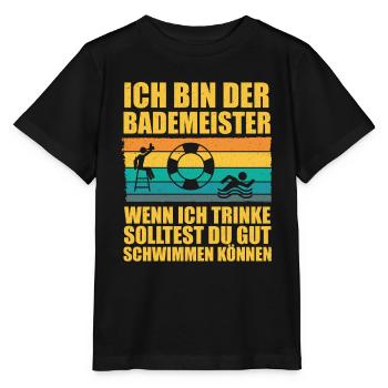 Bademeister Rettungsschwimmer Schwimmmeister - Stanley/Stella Kinder T-Shirt MINI CREATOR  - Schwarz - Vorne - Mikhail (115cm)