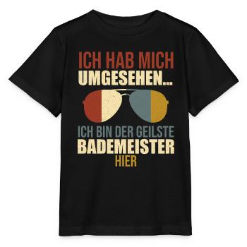 Bademeister Rettungsschwimmer Schwimmmeister - Stanley/Stella Kinder T-Shirt MINI CREATOR  - Schwarz - Vorne - Mikhail (115cm)