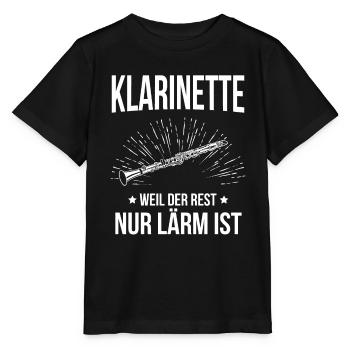 Klarinette Klarinettenspieler Klarinettist - Stanley/Stella Kinder T-Shirt MINI CREATOR  - Schwarz - Vorne - Mikhail (115cm)