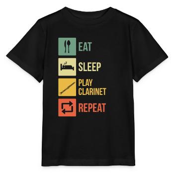 Clarinette Clarinettiste Clarinettiste - T-shirt bio MINI CREATOR Stanley/Stella Enfant - noir - Devant - Mikhail (115cm)