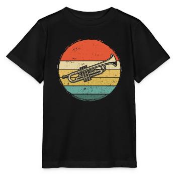 Trumpet Trumpet Player Trumpeter - Stanley/Stella MINI CREATOR Kids’ T-Shirt - black - Front - Mikhail (115cm)