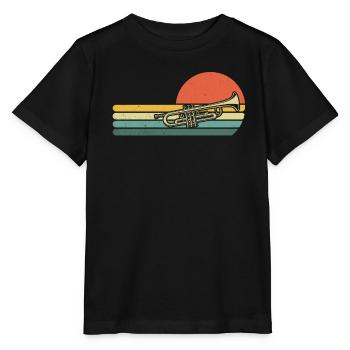 Trumpet Trumpet Player Trumpeter - Stanley/Stella MINI CREATOR Kids’ T-Shirt - black - Front - Mikhail (115cm)
