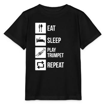 Trumpet Trumpet Player Trumpeter - Stanley/Stella MINI CREATOR Kids’ T-Shirt - black - Front - Mikhail (115cm)