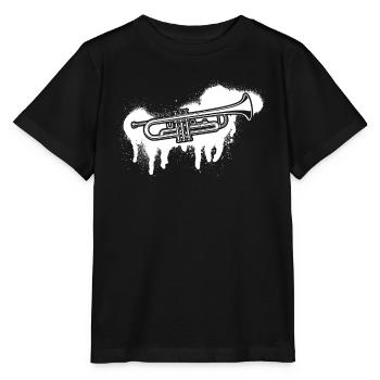 Trumpet Trumpet Player Trumpeter - Stanley/Stella MINI CREATOR Kids’ T-Shirt - black - Front - Mikhail (115cm)
