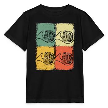 Français corniste Français corniste Français corniste - T-shirt bio MINI CREATOR Stanley/Stella Enfant - noir - Devant - Mikhail (115cm)