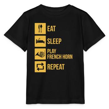 Français corniste Français corniste Français corniste - T-shirt bio MINI CREATOR Stanley/Stella Enfant - noir - Devant - Mikhail (115cm)