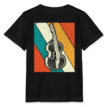 Double bass Double bass player Double bass player - Stanley/Stella MINI CREATOR Kids’ T-Shirt - black - Front - Mikhail (115cm)
