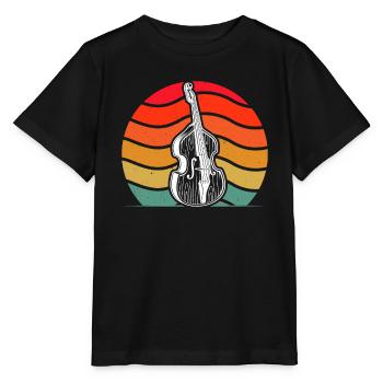 Double bass Double bass player Double bass player - Stanley/Stella MINI CREATOR Kids’ T-Shirt - black - Front - Mikhail (115cm)
