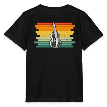 Double bass Double bass player Double bass player - Stanley/Stella MINI CREATOR Kids’ T-Shirt - black - Front - Mikhail (115cm)