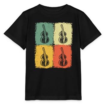 Double bass Double bass player Double bass player - Stanley/Stella MINI CREATOR Kids’ T-Shirt - black - Front - Mikhail (115cm)