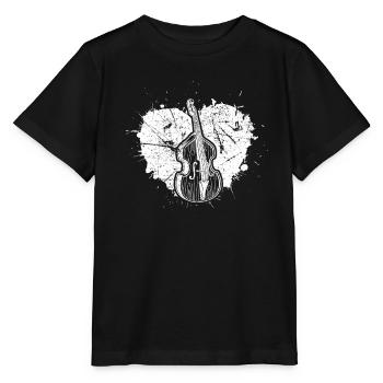 Double bass Double bass player Double bass player - Stanley/Stella MINI CREATOR Kids’ T-Shirt - black - Front - Mikhail (115cm)