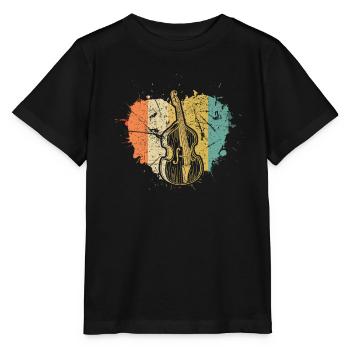 Double bass Double bass player Double bass player - Stanley/Stella MINI CREATOR Kids’ T-Shirt - black - Front - Mikhail (115cm)
