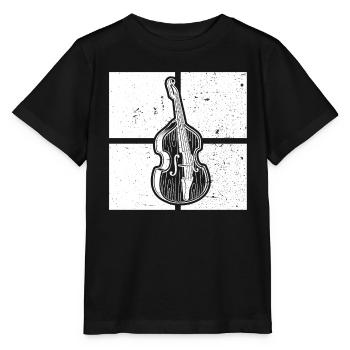 Double bass Double bass player Double bass player - Stanley/Stella MINI CREATOR Kids’ T-Shirt - black - Front - Mikhail (115cm)
