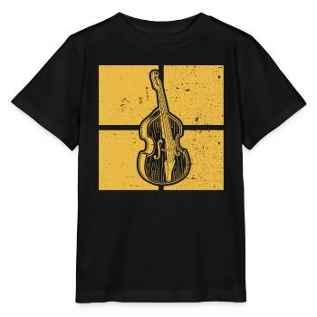 Double bass Double bass player Double bass player - Stanley/Stella MINI CREATOR Kids’ T-Shirt - black - Front - Mikhail (115cm)