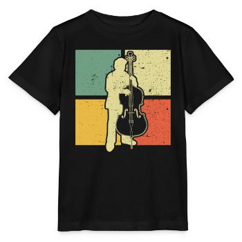 Double bass Double bass player Double bass player - Stanley/Stella MINI CREATOR Kids’ T-Shirt - black - Front - Mikhail (115cm)