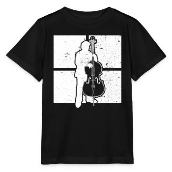 Double bass Double bass player Double bass player - Stanley/Stella MINI CREATOR Kids’ T-Shirt - black - Front - Mikhail (115cm)