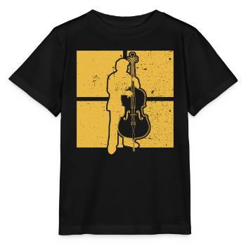 Double bass Double bass player Double bass player - Stanley/Stella MINI CREATOR Kids’ T-Shirt - black - Front - Mikhail (115cm)