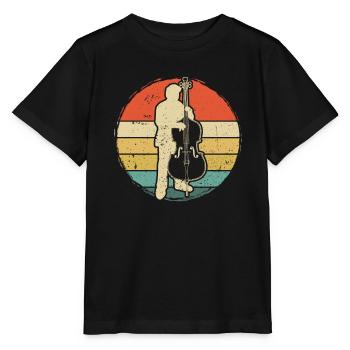 Double bass Double bass player Double bass player - Stanley/Stella MINI CREATOR Kids’ T-Shirt - black - Front - Mikhail (115cm)
