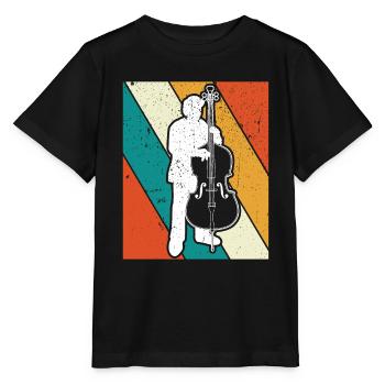 Double bass Double bass player Double bass player - Stanley/Stella MINI CREATOR Kids’ T-Shirt - black - Front - Mikhail (115cm)