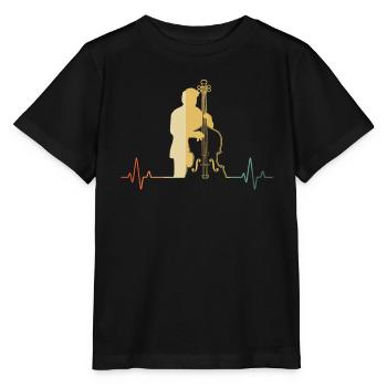 Double bass Double bass player Double bass player - Stanley/Stella MINI CREATOR Kids’ T-Shirt - black - Front - Mikhail (115cm)