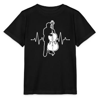 Double bass Double bass player Double bass player - Stanley/Stella MINI CREATOR Kids’ T-Shirt - black - Front - Mikhail (115cm)