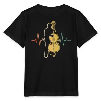 Double bass Double bass player Double bass player - Stanley/Stella MINI CREATOR Kids’ T-Shirt - black - Front - Mikhail (115cm)