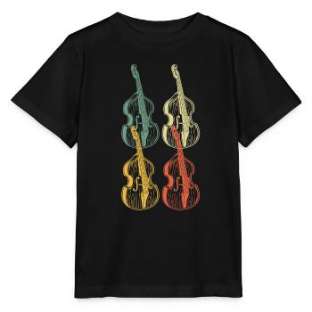 Double bass Double bass player Double bass player - Stanley/Stella MINI CREATOR Kids’ T-Shirt - black - Front - Mikhail (115cm)