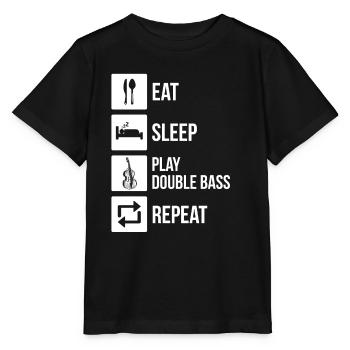 Double bass Double bass player Double bass player - Stanley/Stella MINI CREATOR Kids’ T-Shirt - black - Front - Mikhail (115cm)