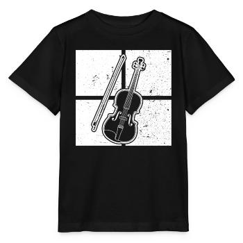 Violin Violinist Violinist - Stanley/Stella MINI CREATOR Kids’ T-Shirt - black - Front - Mikhail (115cm)
