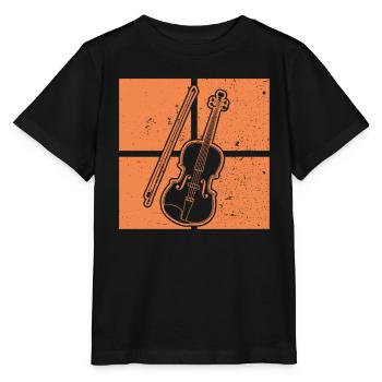 Violin Violinist Violinist - Stanley/Stella MINI CREATOR Kids’ T-Shirt - black - Front - Mikhail (115cm)