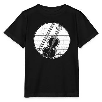 Violin Violinist Violinist - Stanley/Stella MINI CREATOR Kids’ T-Shirt - black - Front - Mikhail (115cm)