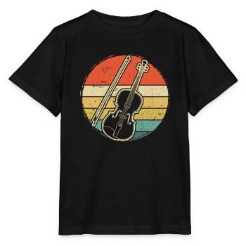 Violin Violinist Violinist - Stanley/Stella MINI CREATOR Kids’ T-Shirt - black - Front - Mikhail (115cm)