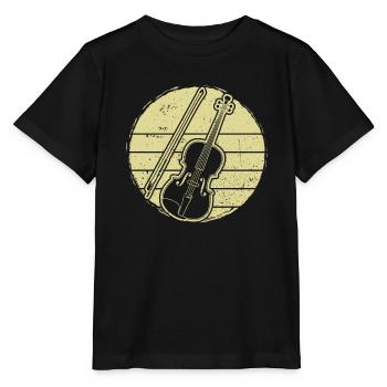Violin Violinist Violinist - Stanley/Stella MINI CREATOR Kids’ T-Shirt - black - Front - Mikhail (115cm)