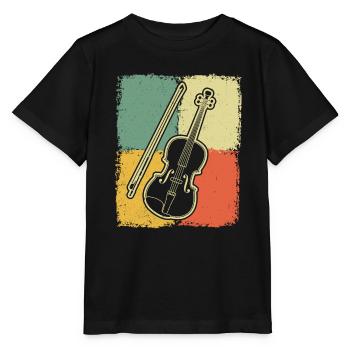 Violin Violinist Violinist - Stanley/Stella MINI CREATOR Kids’ T-Shirt - black - Front - Mikhail (115cm)
