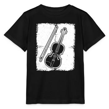 Violin Violinist Violinist - Stanley/Stella MINI CREATOR Kids’ T-Shirt - black - Front - Mikhail (115cm)
