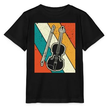 Violin Violinist Violinist - Stanley/Stella MINI CREATOR Kids’ T-Shirt - black - Front - Mikhail (115cm)