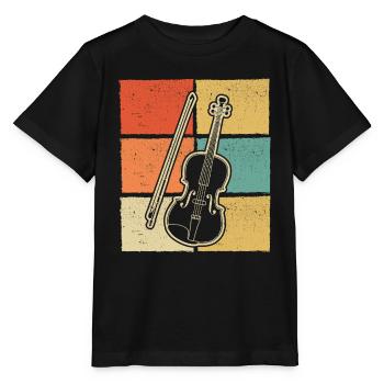 Violin Violinist Violinist - Stanley/Stella MINI CREATOR Kids’ T-Shirt - black - Front - Mikhail (115cm)